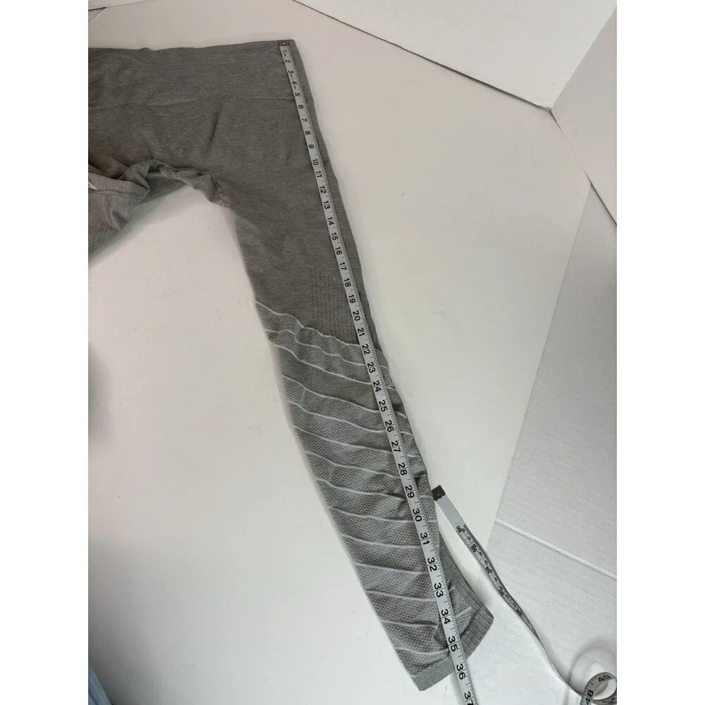 Blanqi Maternity Leggings, Medium, Grey, Stretch Leggings, Striped Legs - Picture 7 of 9